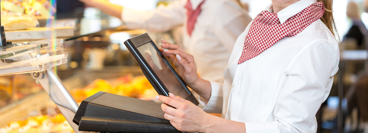 Registrierkasse in Bäckerei