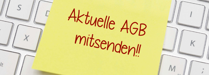 Notizzettel auf Tastatur