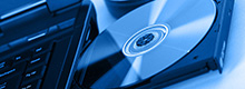Laptop und DVDs