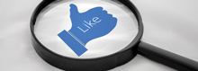Lupe über Like-Button