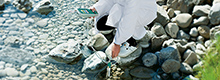 pH-Messung an Wasserlauf