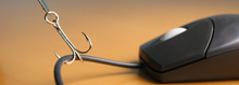 Computermaus und Angelhaken